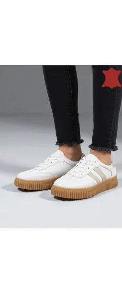 SNEAKERS DAMA CASUAL PIELE NATURALA