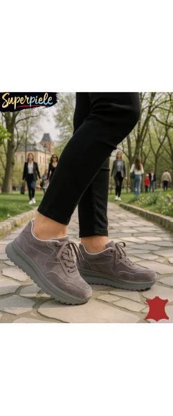 Pantofi Casual Damă din Piele Naturală Întoarsă Super ușori