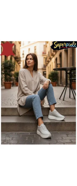 Pantofi casual dama piele naturala cu talpa groasa