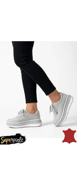 Pantofi casual dama piele naturala cu talpă groasă