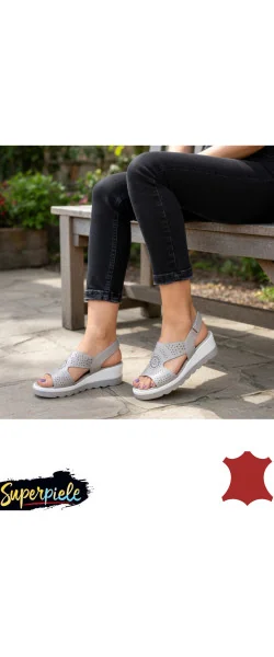 Sandale damă cu platformă din piele naturală
