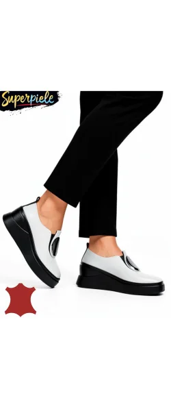 Pantofi casual dama piele naturala grey Leather cu aplicatie metalica