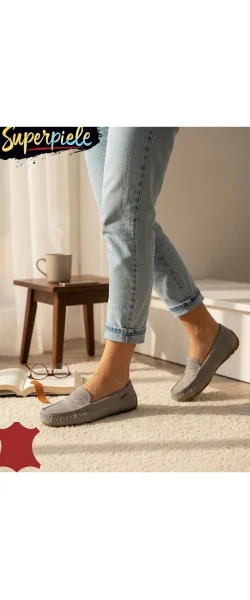 Mocasini damă piele naturală cu talpă flexibilă