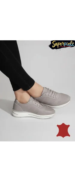 Pantofi casual dama piele naturală cu siret