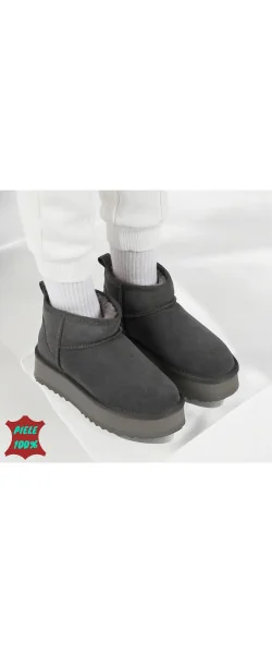 Ghete de damă din piele întoarsă, model UG,