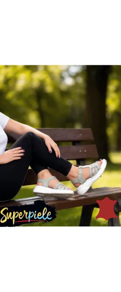 Sandale dama piele naturala Închidere cu scai
