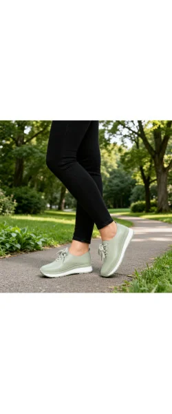 Pantofi casual damă comozi din piele naturală moale cu șireturi