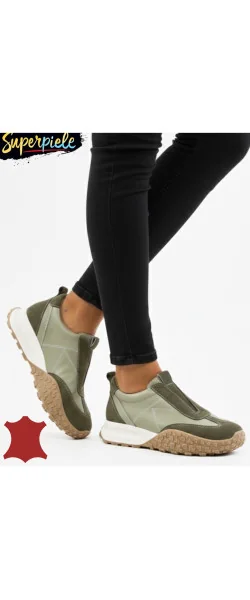 Pantofi sport casual din piele întoarsă pentru femei