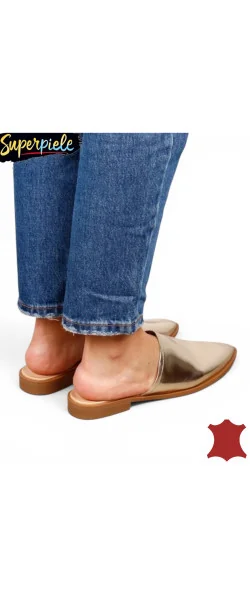 Mules damă din piele naturală handmade calitate premium