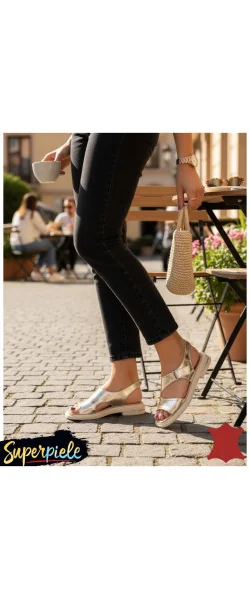 Sandale dama piele naturala cu toc mic