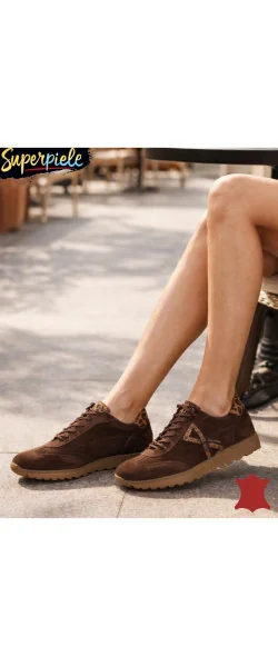 Pantofi casual damă cu talpă ușoară din piele naturală