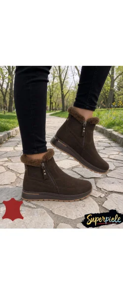Ghete damă din Piele Naturală Întoarsă – Design Modern și Confort