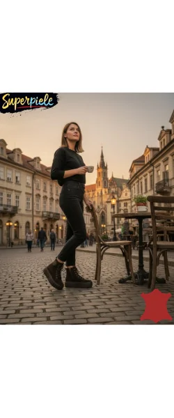 Ghete damă piele naturală cu talpă groasă