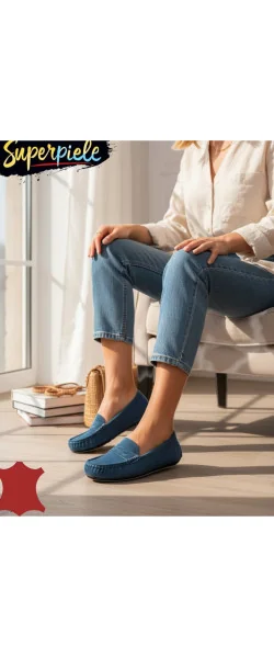Mocasini damă piele naturală cu talpă flexibilă
