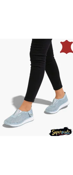 Balerini casual perforați din piele naturală Cu Accesoriu steluță
