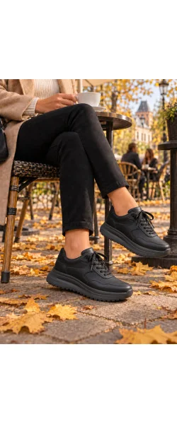 Pantofi Casual Damă din Piele Naturală Întoarsă Super ușori
