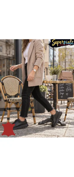 Pantofi casual damă din piele naturală cu talpă antiderapanta