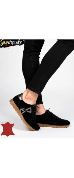 Pantofi casual damă cu talpă ușoară din piele naturală