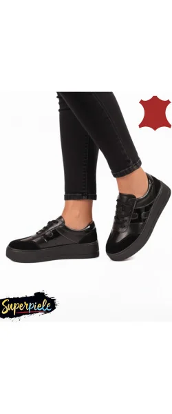 Pantofi casual din piele albi și grey Leather pentru femei T-8076