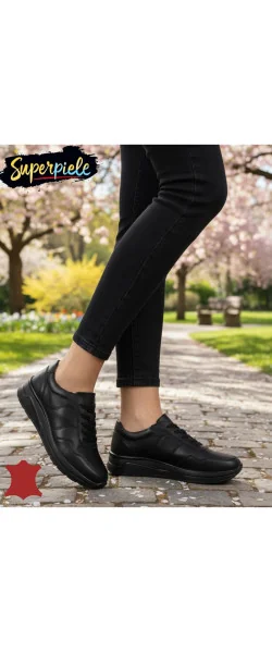 Pantofi casual dama piele naturală cu siret