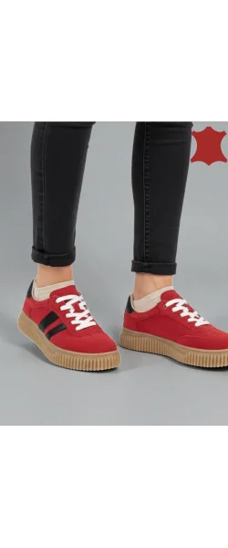 SNEAKERS DAMA CASUAL PIELE NATURALA