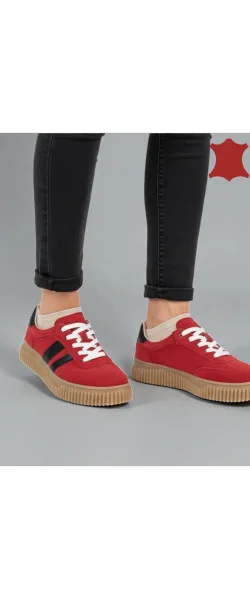 SNEAKERS DAMA CASUAL PIELE NATURALA