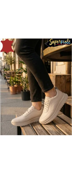 Sneakers dama realizați idin piele naturală, concepuți pentru confort zilnic
