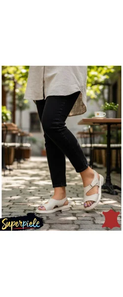 Sandale dama piele naturala cu toc mic