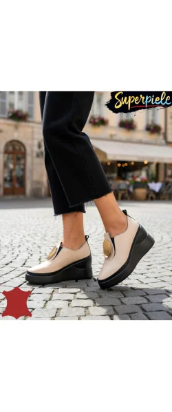 Pantofi casual dama piele naturala grey Leather cu aplicatie metalica