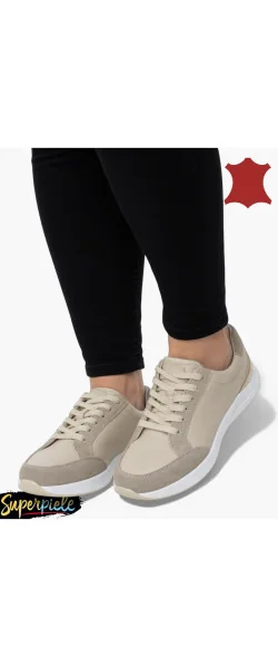 pantofi casual dama din piele naturală cu piele întoarsă ,închidere cu șireturi
