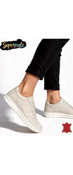 Pantofi casual dama piele naturală cu siret