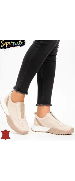 Pantofi sport casual din piele întoarsă pentru femei