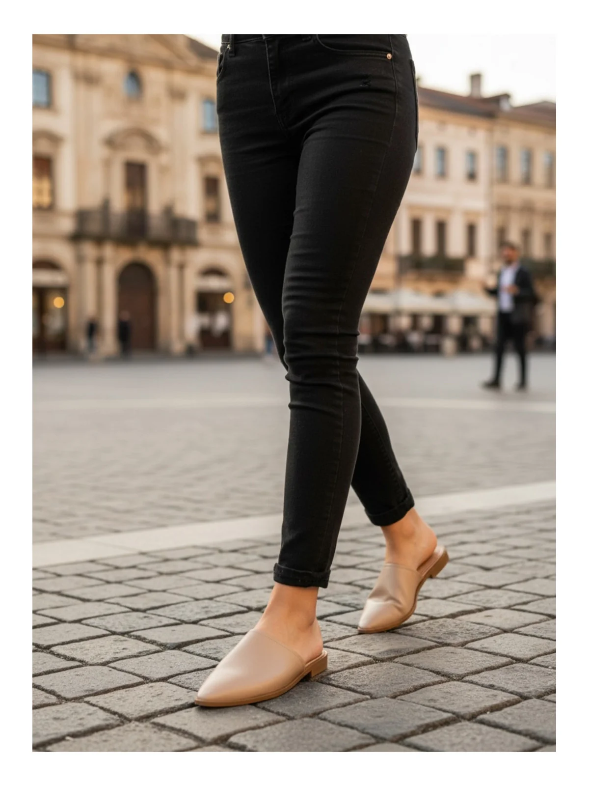 Mules damă din piele naturală handmade calitate premium